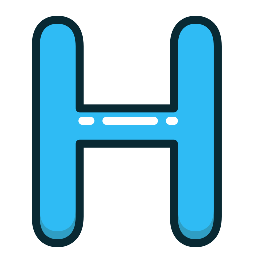 Blue, h, letter, alphabet, letters icon - Free download