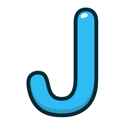 Blue, j, letter, alphabet, letters アイコン - Free download