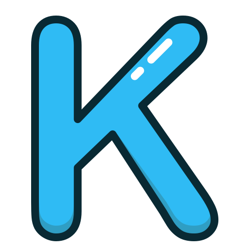  Blue, k, letter, alpabet, letters 图标 - Free download