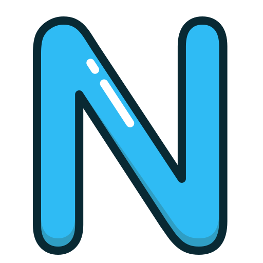  Blue, letter, n, alphabet, letters आइकन - Free download