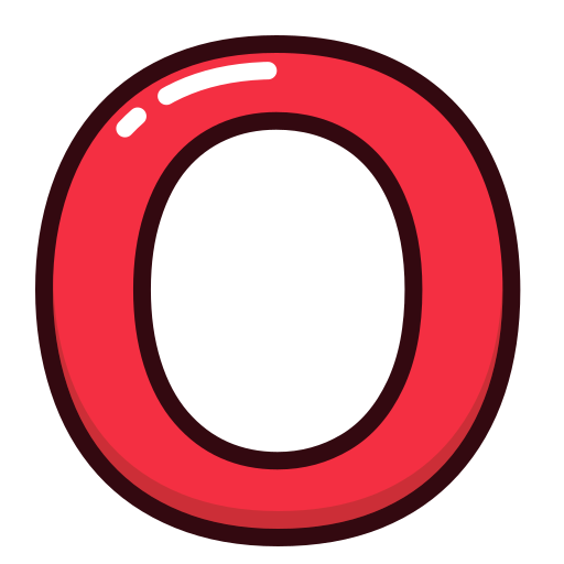  Letter O Red