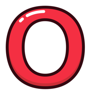 Letter O Red
