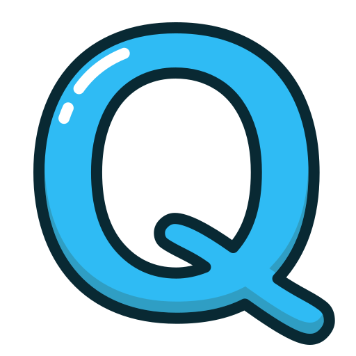  Blue, letter, q, alphabet, letters ícone - Free download
