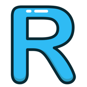  Blue, letter, r, alphabet, letters Иконка - Free download