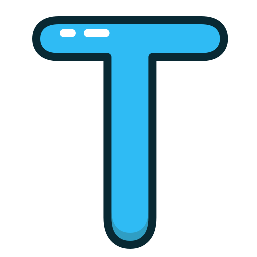  Blue, letter, t, alphabet, letters icon - Free download