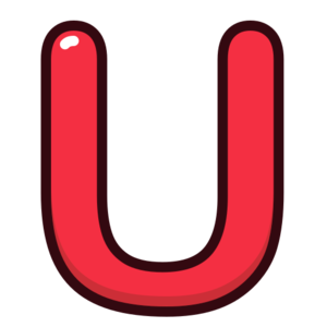 Letter, red, u, alphabet, letters icon - Free download