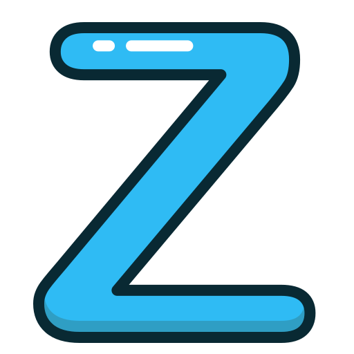  Blue, letter, z, alphabet, letters Иконка - Free download