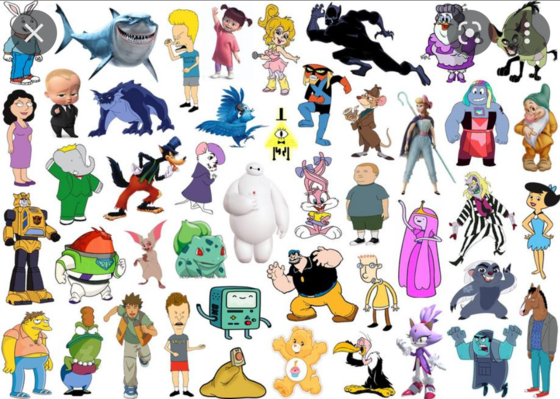  Click the 'B' Cartoon Characters II kuis
