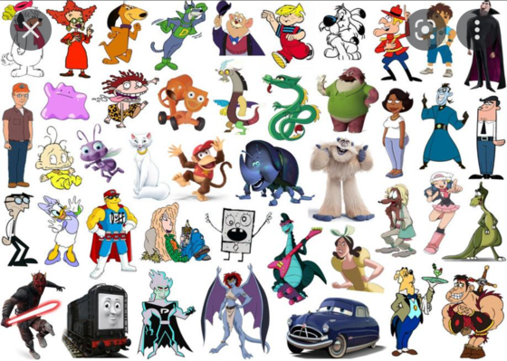  Click the 'D' Cartoon Characters II کوئز