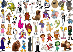  Click the 'D' Cartoon Characters teste