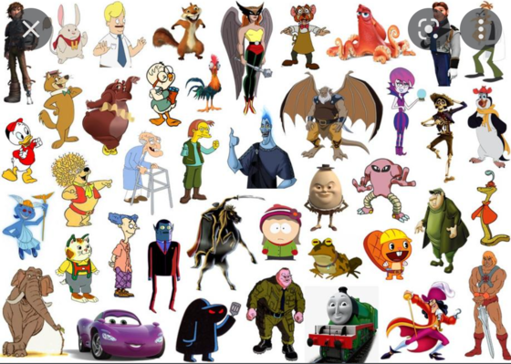 Click the 'H' Cartoon Characters II Quiz