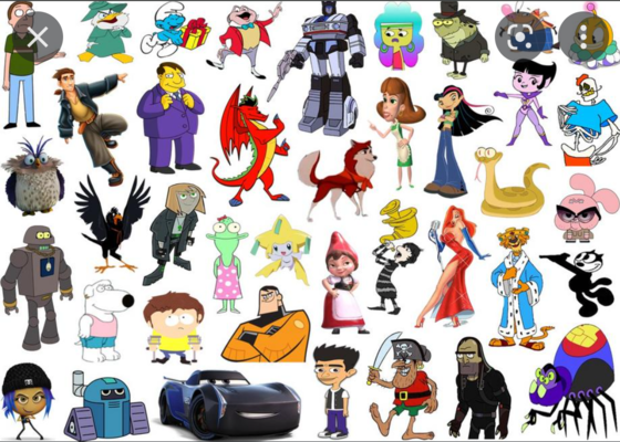  Click the 'J' Cartoon Characters III kuiz