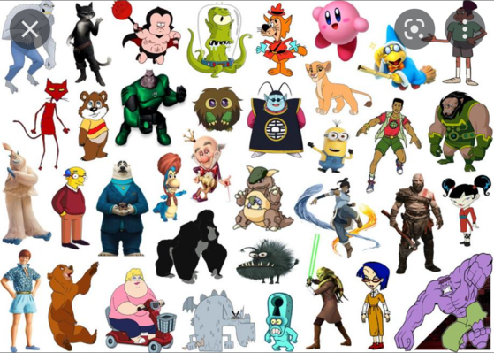  Click the 'K' Cartoon Characters II examen