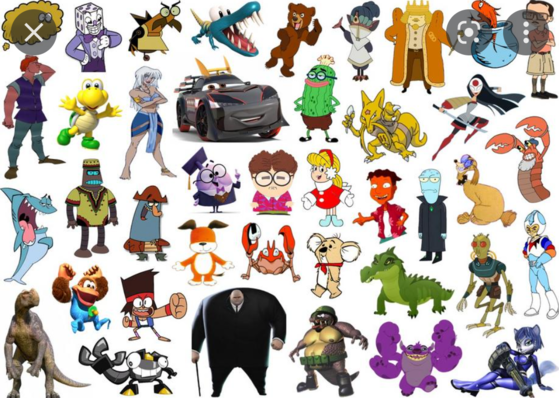  Click the 'K' Cartoon Characters III kuis