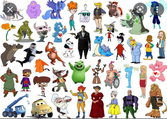  Click the 'L' Cartoon Characters II examen