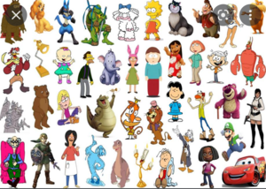  Click the 'L' Cartoon Characters examen