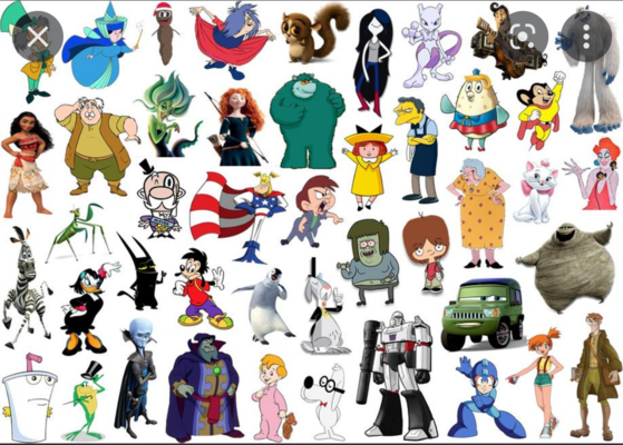  Click the 'M' Cartoon Characters II teste