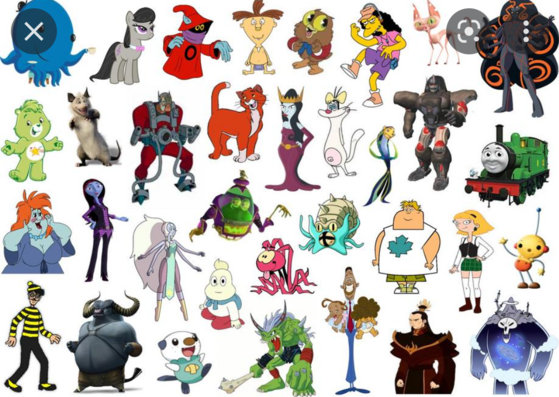  Click the 'O' Cartoon Characters II examen