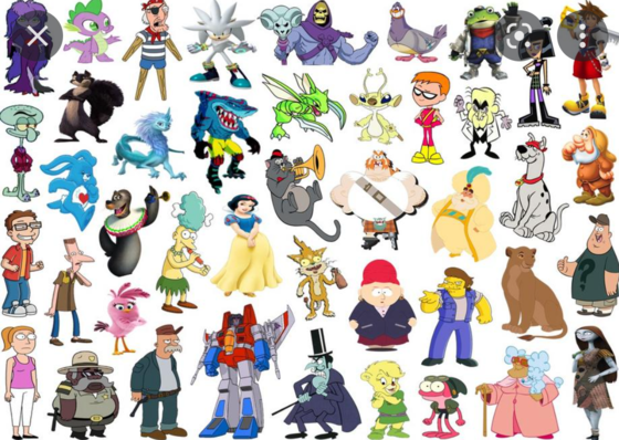  Click the 'S' Cartoon Characters III iksamen