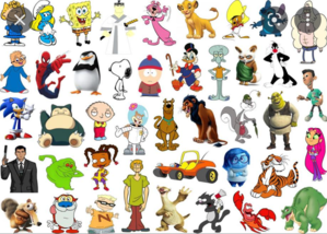  Click the 'S' Cartoon Characters 测试