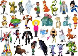  Click the 'V' Cartoon Characters examen