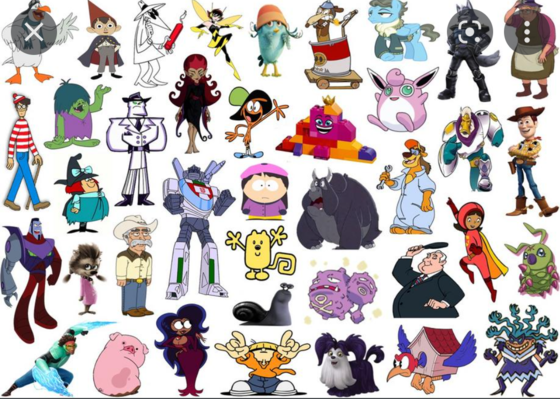  Click the 'W' Cartoon Characters II کوئز