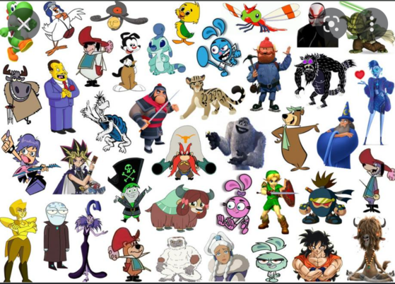  Click the 'Y' Cartoon Characters examen