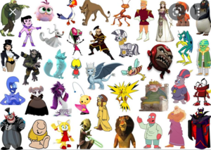  Click the 'Z' Cartoon Characters examen