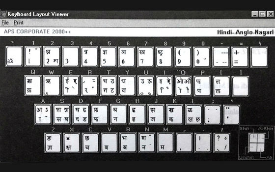  Anglo Nagari keyboard
