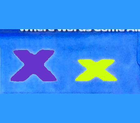  Blue Rectangle X