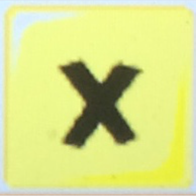  Yellow Square X