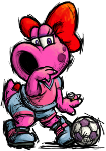  Birdo in Mario Strikers. Cute outfit and first time she wore clothes.