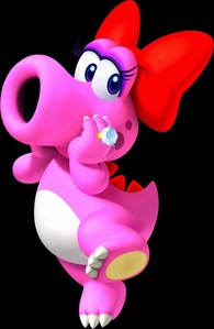  How Birdo reacted after being found out.