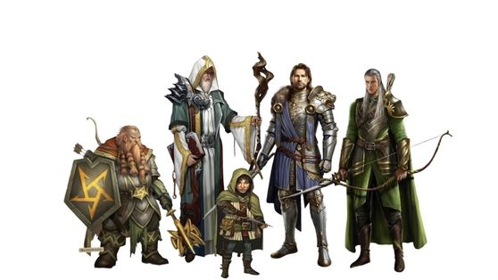  From left side: Gimili, Gandalf, Frodo, Aragorn and Legolas
