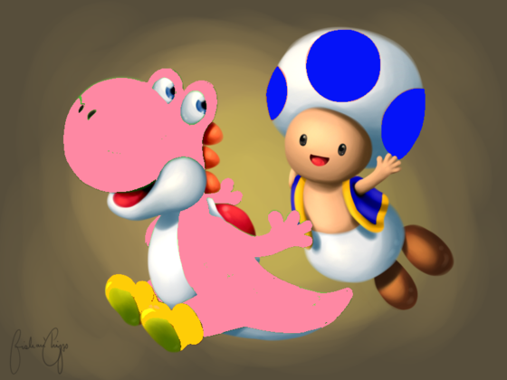 Toad and Yoshi
