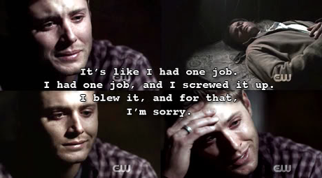  [b]Day 7 - Your favorito! Dean crying scene[/b] JUST ONE???? I hate seeing him hurting but I do lov