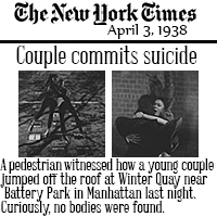  4) Newspaper Headline (they survived but died at the end of the episode. Fun times.)