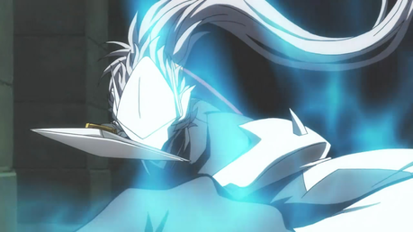 Because he's cool and hilarious?

Hakumen from BlazBlue: Alter Memory 