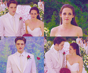 Edward and Bella both in white