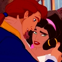  5) come with me: Adam asks Esmeralda to come with him...but she was afraid to be caught..because thei