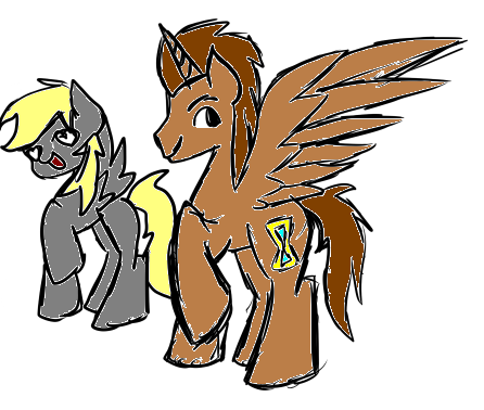 Here's Derpy with Alicorn Doctor Whooves. Let's get a pic of Luna. 