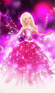 Barbie from FF in sparkling dress.