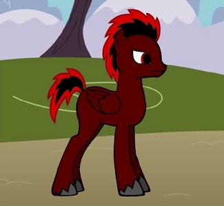 (Yes! I got first posted)

Name: Inferno Wing 
Age: 17 
Species: Pegasus 
Gender: Male 
Persona