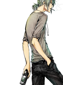 Name: Shuya "Neon Hair" Kenshin
Age: 17
Gender: Male
Race: Human
Monster Form: 
Apperance: (pics