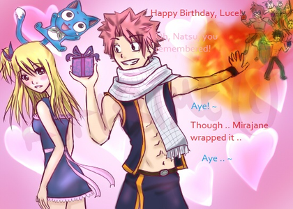  Aiyah, sorry for posting late :( Here's Lucy's birthday