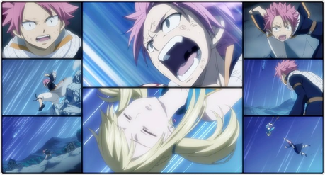  ngày 4: Natsu catching Lucy from Key of Starry skies fall 2^^