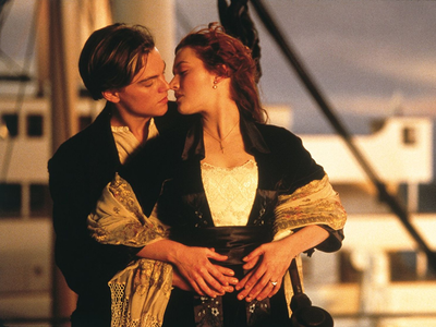 Titanic Jack & Rose 
If you want me to change it to one where they’re actually kissing just let me