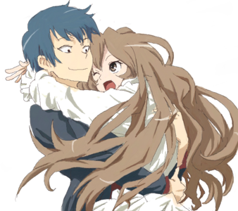 Canon? Gotcha.~
I adore Taiga x Ryuuji from Toradora!; they're absolutely adorable in my opinion!

