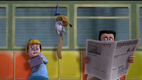 He looks kind of PO'd. XD And what's with the words on that newspaper? XD

Sleepy Kowalski