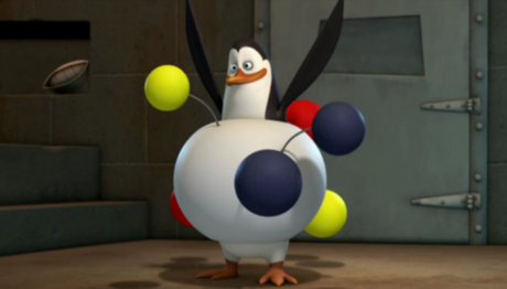 Seriously Kowalski? THAT's your best disguise? XD

Next: Your favorite Skipper and Julien moment